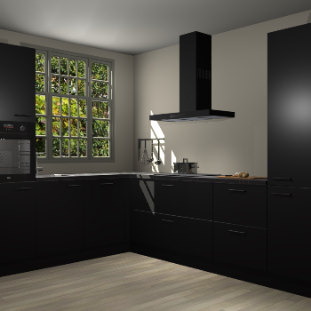 Zwarte keuken Radom 55608