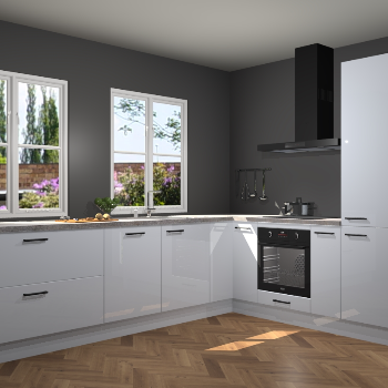 Sneeuwwitte hoogglans keuken Konin 65755