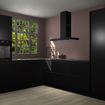 Zwarte greeploze keuken Radom 56137