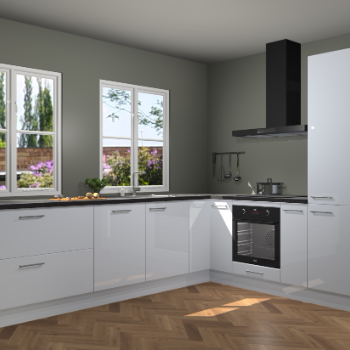 Sneeuwwitte hoogglans keuken Konin 65758