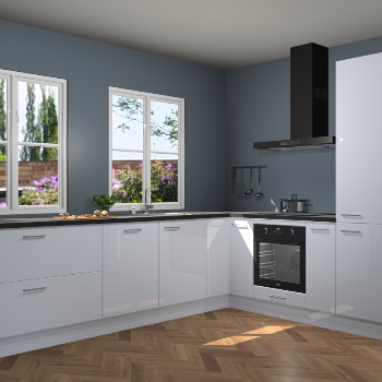 Sneeuwwitte hoogglans keuken Konin 65759