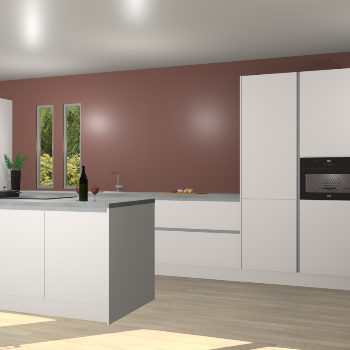 Zijdegrijze greeploze keuken Krakor 78450