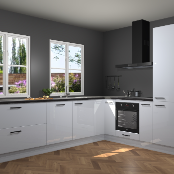 Sneeuwwitte hoogglans keuken Konin 65761