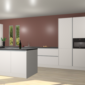 Zijdegrijze greeploze keuken Krakor 78505