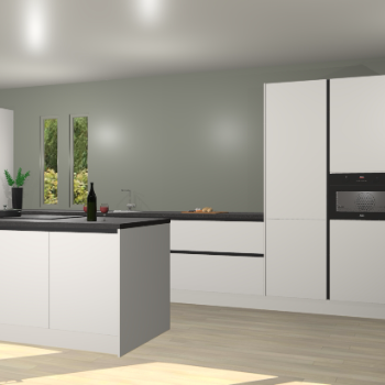 Zijdegrijze greeploze keuken Krakor 78509