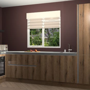 Goud Eiken greeploze keuken Luzern 59233