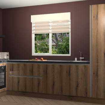 Goud Eiken greeploze keuken Luzern 59328