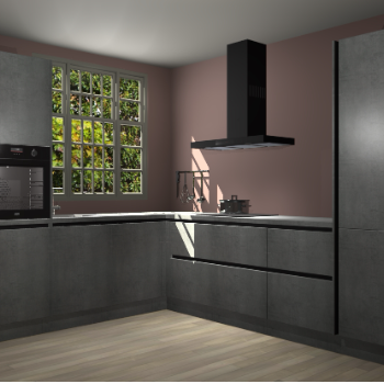 Beton Parelgrijs greeploze keuken Radom 54622