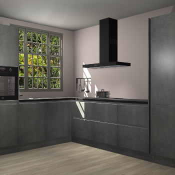Beton Parelgrijs greeploze keuken Radom 54608