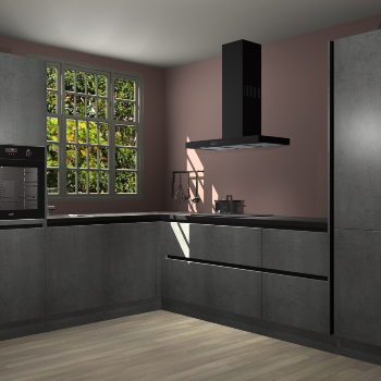 Beton Parelgrijs greeploze keuken Radom 54623