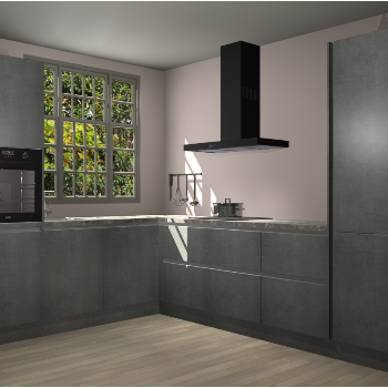 Beton Parelgrijs greeploze keuken Radom 54609