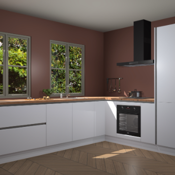 Sneeuwwitte greeploze keuken Konin 66152