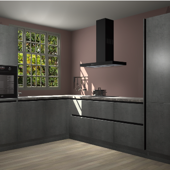 Beton Parelgrijs greeploze keuken Radom 54624