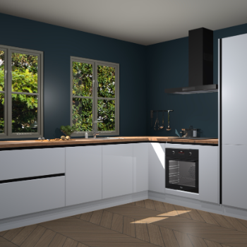 Sneeuwwitte greeploze  keuken Konin 66155