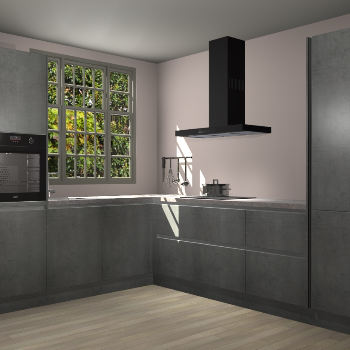 Beton Parelgrijs greeploze keuken Radom 54610