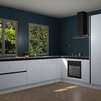 Sneeuwwitte greeploze  keuken Konin 66173