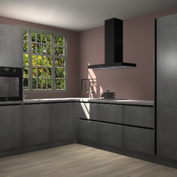 Beton Parelgrijs greeploze keuken Radom 54625