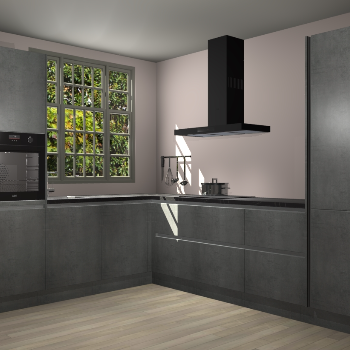 Beton Parelgrijs greeploze keuken Radom 54611