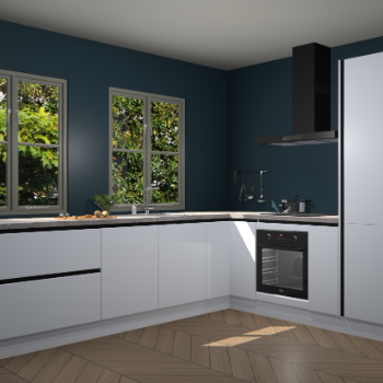 Sneeuwwitte greeploze  keuken Konin 66185