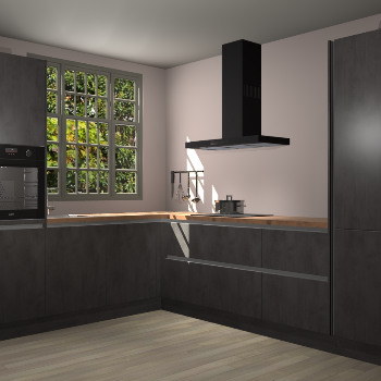 Beton Antraciet greeploze keuken Radom 54543