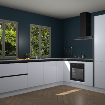 Sneeuwwitte greeploze  keuken Konin 66191