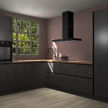 Beton Antraciet greeploze keuken Radom 54546