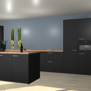 Zwarte keuken Krakor 78760