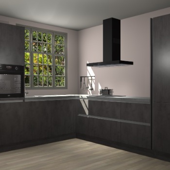 Beton Antraciet greeploze keuken Radom 54934