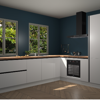 Zijdegrijze greeploze  keuken Konin 66203