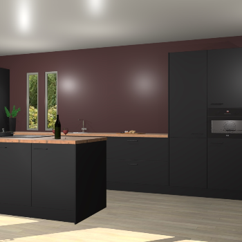 Zwarte keuken Krakor 78763