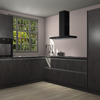 Beton Antraciet greeploze keuken Radom 54935