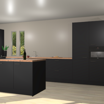 Zwarte keuken Krakor 78765