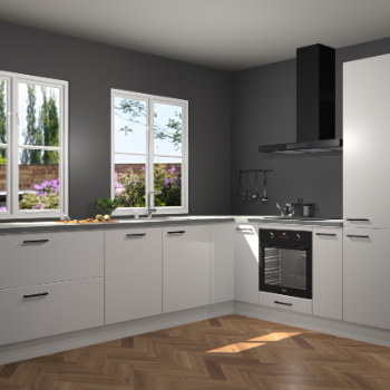 Zijdegrijze keuken Konin 66376