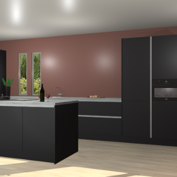 Zwarte greeploze keuken Krakor 78776