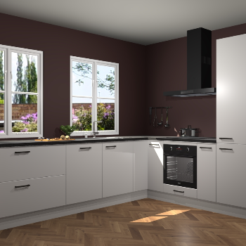 Zijdegrijze keuken Konin 66383