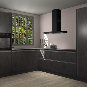 Beton Antraciet greeploze keuken Radom 54938