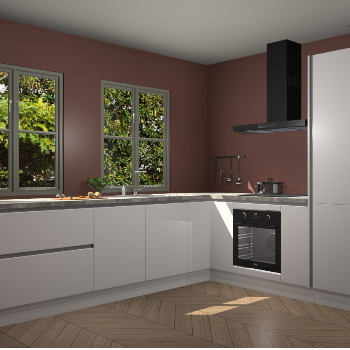 Zijdegrijze greeploze keuken Konin 66387