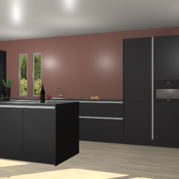 Zwarte greeploze keuken Krakor 78801