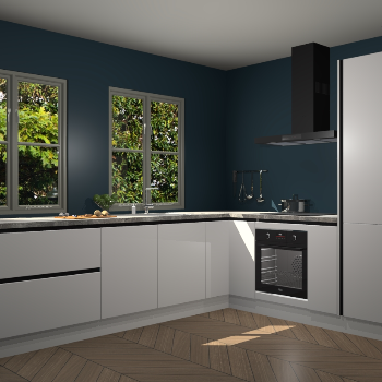 Zijdegrijze greeploze  keuken Konin 66390