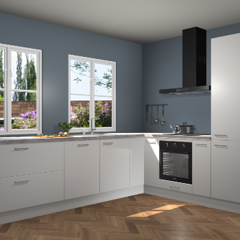 Zijdegrijze keuken Konin 66392