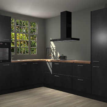 Beton Zwarte keuken Radom 54592