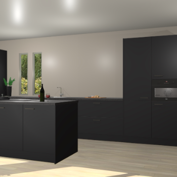 Zwarte keuken Krakor 78803