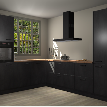 Beton Zwarte keuken Radom 54594