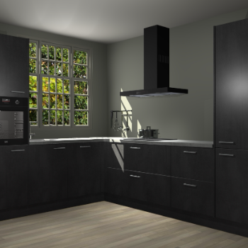 Beton Zwarte keuken Radom 54959