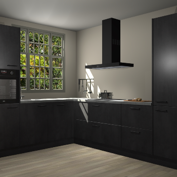 Beton Zwarte keuken Radom 54970