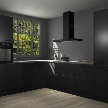 Beton Zwarte keuken Radom 54975