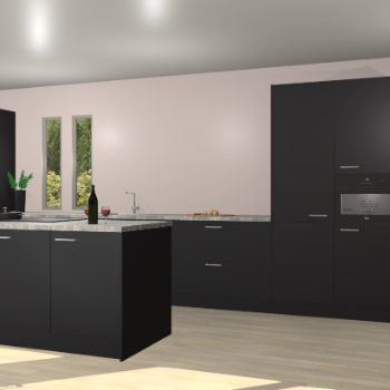 Zwarte keuken Krakor 78814