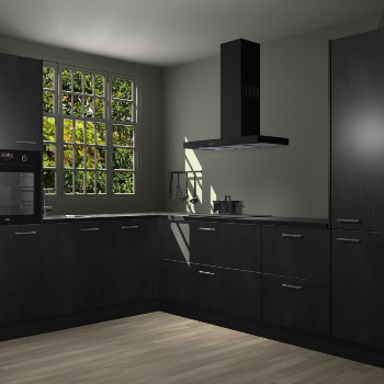 Beton Zwarte keuken Radom 54960