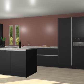 Zwarte greeploze keuken Krakor 78815