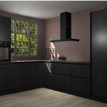 Beton Zwarte greeploze keuken Radom 54981